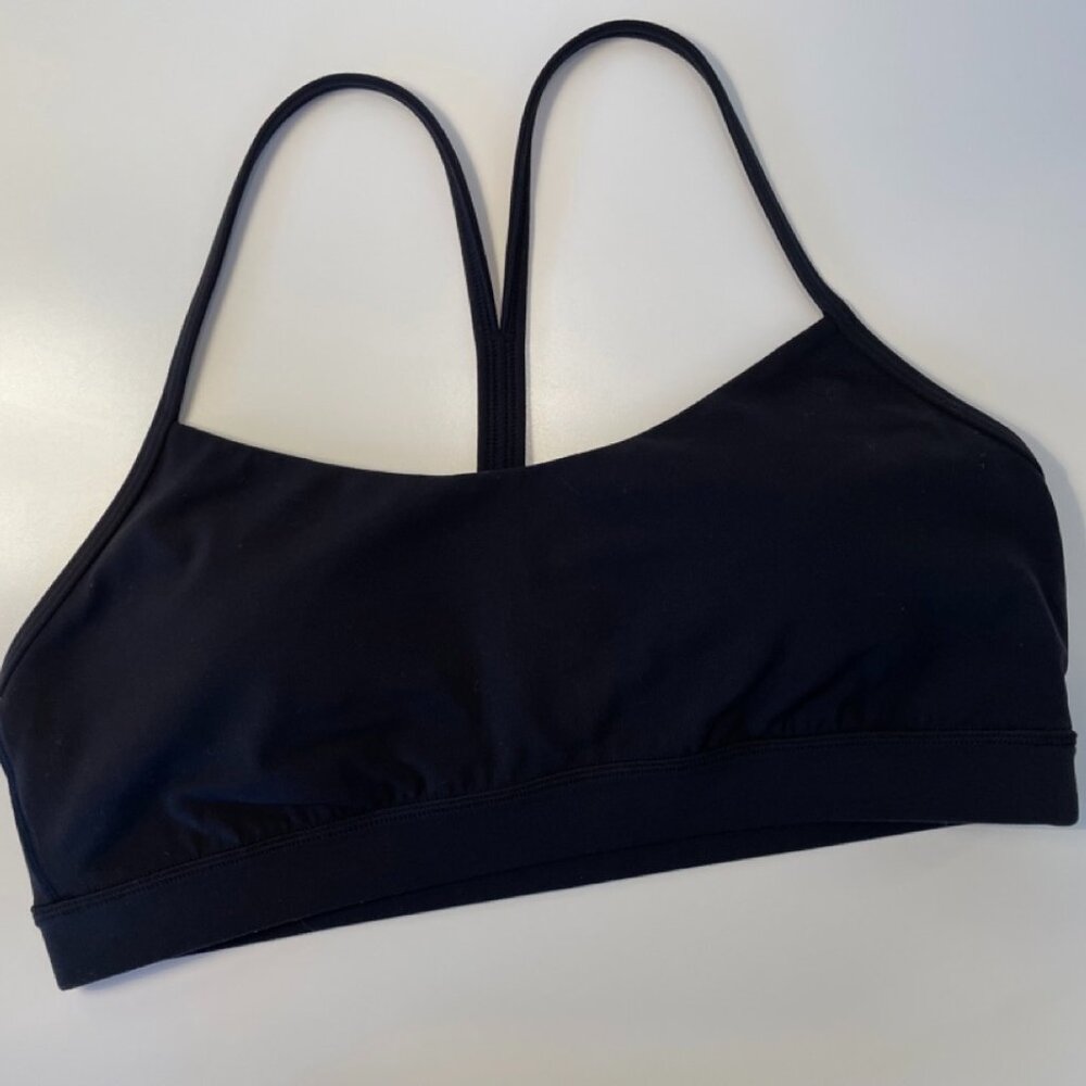lululemon Flow Y Nulu Bra *Light Support A–C Cups (size: 12, black)